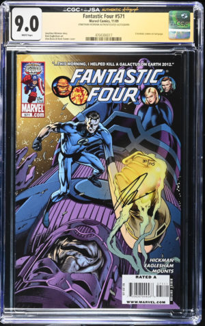 <b>CGC Graded [9.0] Marvel<br>Fantastic Four #571</b><br><p style="font-size:10px"> Signed by Jonathan Hickman</p>