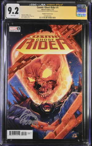 <b>CGC Graded [9.2] Marvel<br>Comic Ghost Rider #1</b><br><p style="font-size:10px"> Signed by Ryan Stegman</p>
