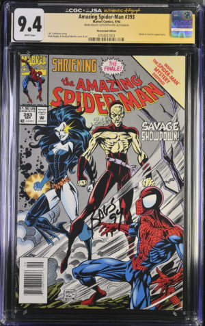 <b>CGC Graded [9.4] Marvel<br>Amazing Spider-Man #393</b><br><p style="font-size:10px"> Signed by Mark Bagley</p>
