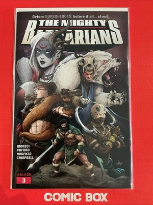 Ablaze Comics The Mighty Barbarians #3 CVR B Variant 2023