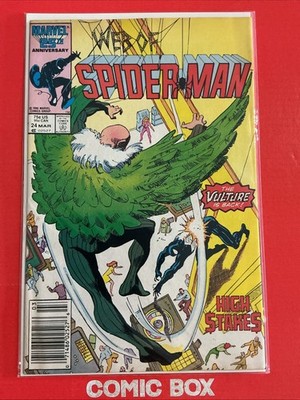 Marvel Comics Web Of Spider-Man #24 Rare Newsstand Variant 1986