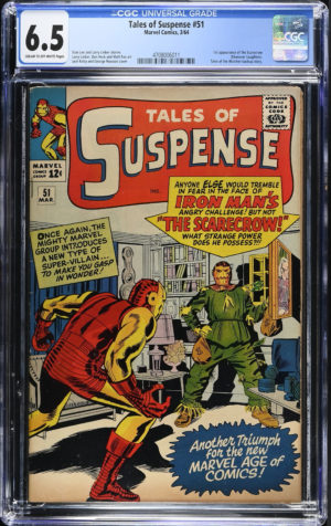 <b>CGC Graded [6.5] Marvel<br> Tales of Suspense #51</b><br><p style="font-size:10px"> 1st App Scarecrow</p>