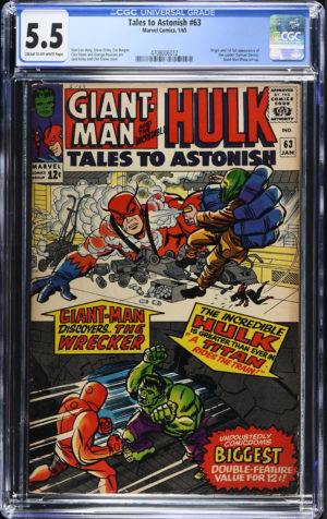 <b>CGC Graded [5.5] Marvel<br> Tales to Astonish #63</b><br><p style="font-size:10px"> 1st App Leader</p>