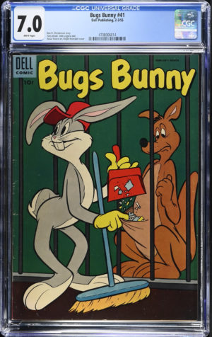<b>CGC Graded [7.0] Dell<br> Bugs Bunny #41</b><br><p style="font-size:10px"> 1955</p>