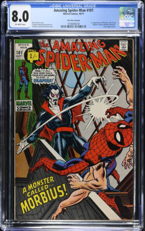 <b>CGC Graded [8.0] Marvel<br> Amazing Spider-Man #101</b><br><p style="font-size:10px"> 1st App Morbius</p>