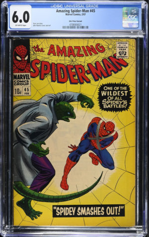 <b>CGC Graded [6.0] Marvel<br> Amazing Spider-Man #45</b><br><p style="font-size:10px"> Lizard Cover</p>