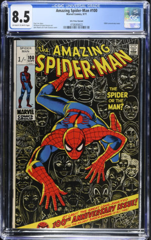 <b>CGC Graded [8.5] Marvel<br> Amazing Spider-Man #100</b><br><p style="font-size:10px"> Anniversary Issue</p>