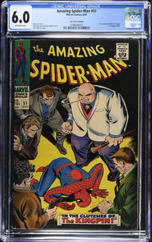 <b>CGC Graded [6.0] Marvel<br> Amazing Spider-Man #51</b><br><p style="font-size:10px"> 2nd App Kingpin</p>