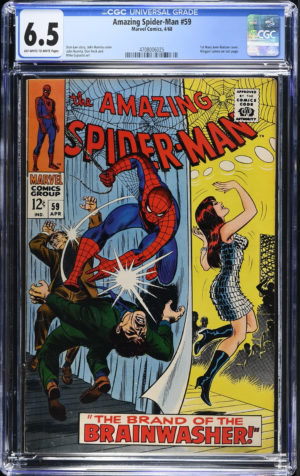 <b>CGC Graded [6.5] Marvel<br> Amazing Spider-Man #59</b><br><p style="font-size:10px"> 1st Mary Jane Cover</p>