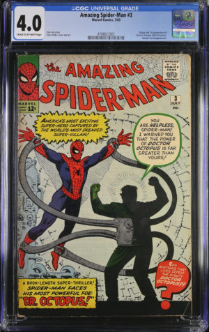 <b>CGC Graded [4.0] Marvel<br> Amazing Spider-Man #3</b><br><p style="font-size:10px"> 1st App Doctor Octopus</p>