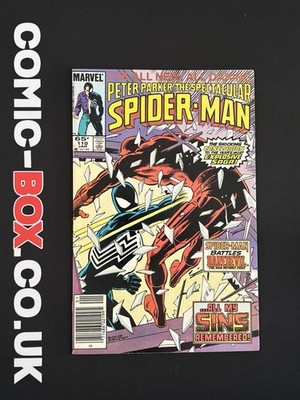 Marvel Comics The Spectacular Spider-Man #110 Rare Newsstand Variant 1985 Bronze