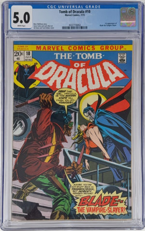 <b>CGC Graded [5.0] Marvel<br> Tomb of Dracula #10</b><br><p style="font-size:10px"> 1st App of Blade</p>