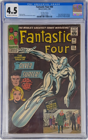 <b>CGC Graded [4.5] Marvel<br> Fantastic Four #50</b><br><p style="font-size:10px"> Classic Silver Surfer Cover</p>