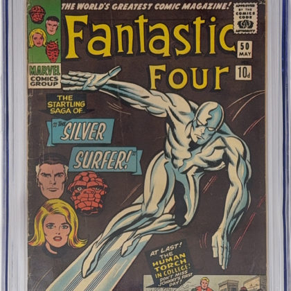 CGC Graded [4.5] Marvel Fantastic Four #50 Classic Silver Surfer Cover