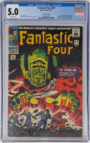 <b>CGC Graded [5.0] Marvel<br> Fantastic Four #49</b><br><p style="font-size:10px"> 1st App Galactus</p>