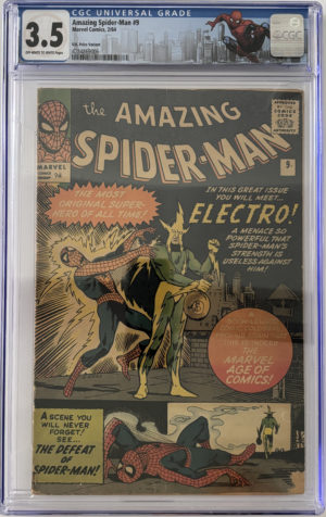 <b>CGC Graded [3.5] Marvel<br> Amazing Spider-Man #9</b><br><p style="font-size:10px"> 1st App of Electro</p>