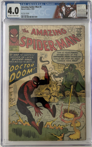 <b>CGC Graded [4.0] Marvel<br> Amazing Spider-Man #5</b><br><p style="font-size:10px"> 1st App of Doom Outside of FF</p>