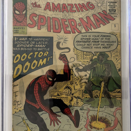 CGC Graded [4.0] Marvel Amazing Spider-Man #5 1st App of Doom Outside of FF