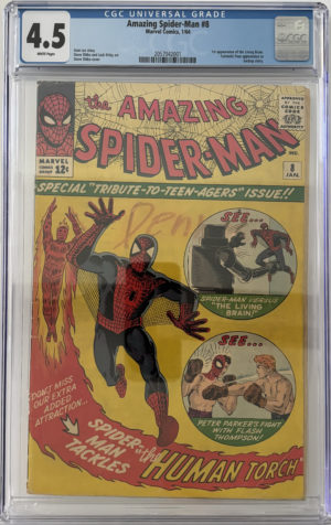 <b>CGC Graded [4.5] Marvel<br> Amazing Spider-Man #8</b><br><p style="font-size:10px"> 1st App of Living Brain</p>