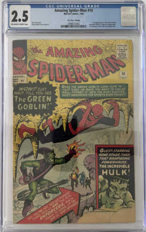 <b>CGC Graded [2.5] Marvel<br> Amazing Spider-Man #14</b><br><p style="font-size:10px"> 1st App of Green Goblin</p>