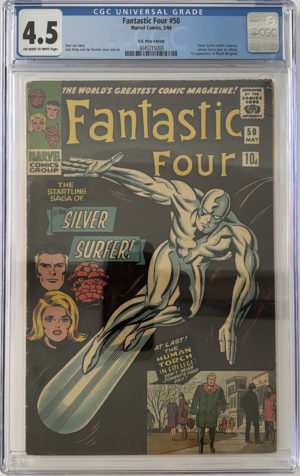 <b>CGC Graded [4.5] Marvel<br> Fantastic Four #50</b><br><p style="font-size:10px"> Classic Silver Surfer Cover</p>