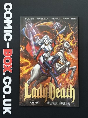 Coffin Comics Lady Death Extinction Express #1 Signed By Brian Pulido 2016