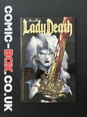 Coffin Comics Lady Death the Reckoning #1 25th Anniversary Foil Signed Pulido