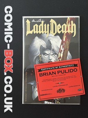 Coffin Comics Lady Death the Reckoning #1 25th Anniversary Foil Signed Pulido - Image 3