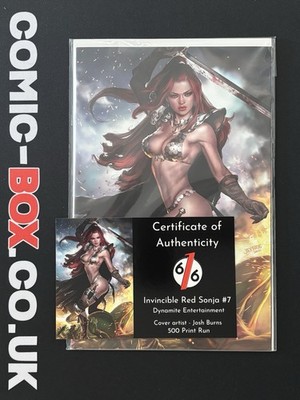 Dynamite Comics Invincible Red Sonja #7 Josh Burns Virgin Variant 2022 - Image 3