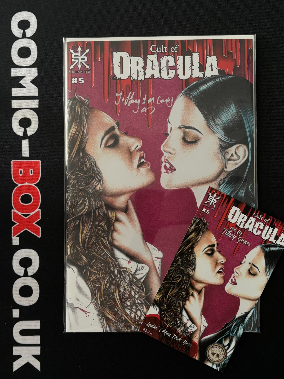 Source Print Press Cult Of Dracula #5 Signed & Remarked Tiffany Groves COA Trade - Image 3