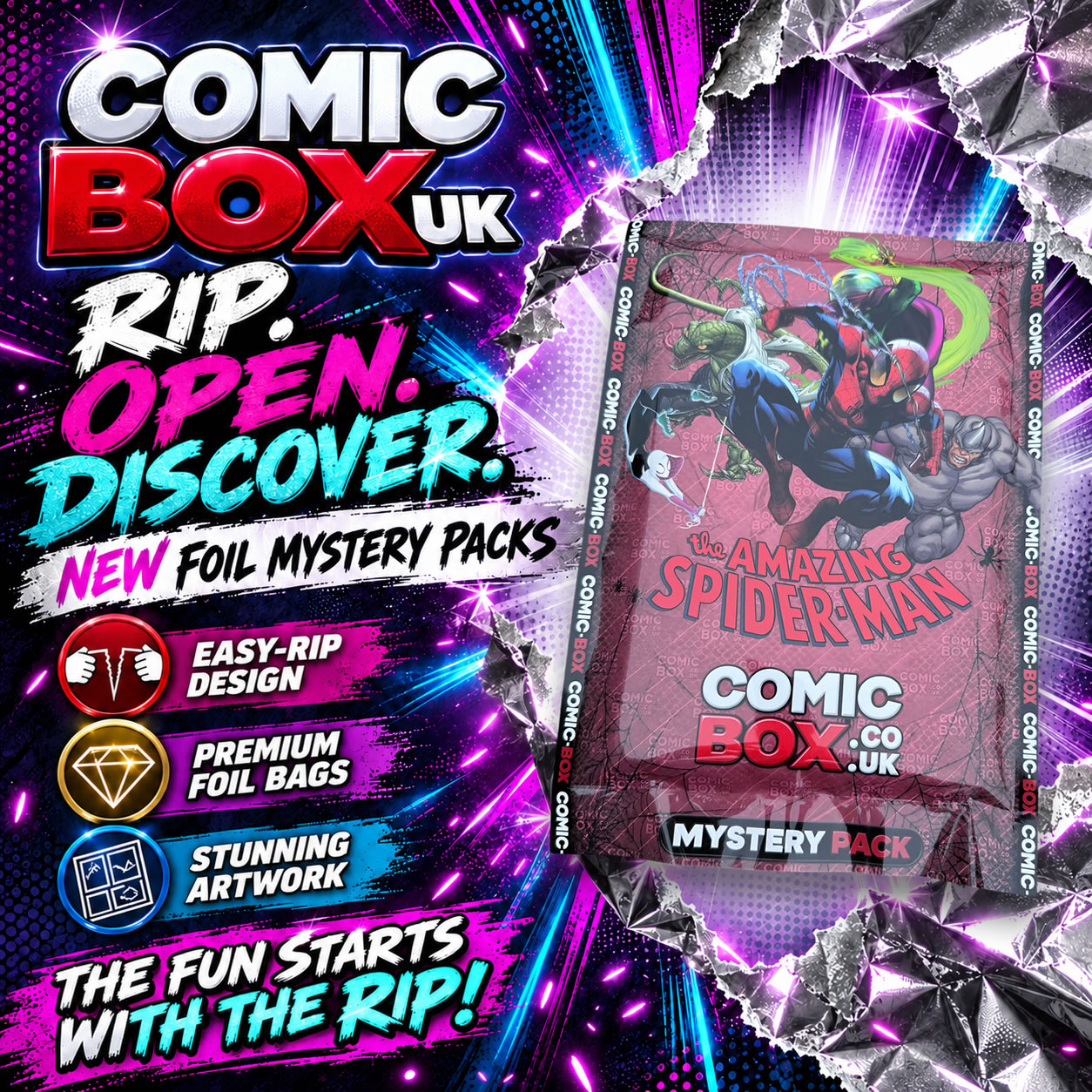 Amazing Spider-Man RIP Pack containing 10 mystery comics