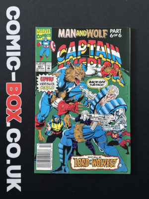 Captain America #407 Marvel 1992 Newsstand Rik Levins and Danny Bulanadi Cover