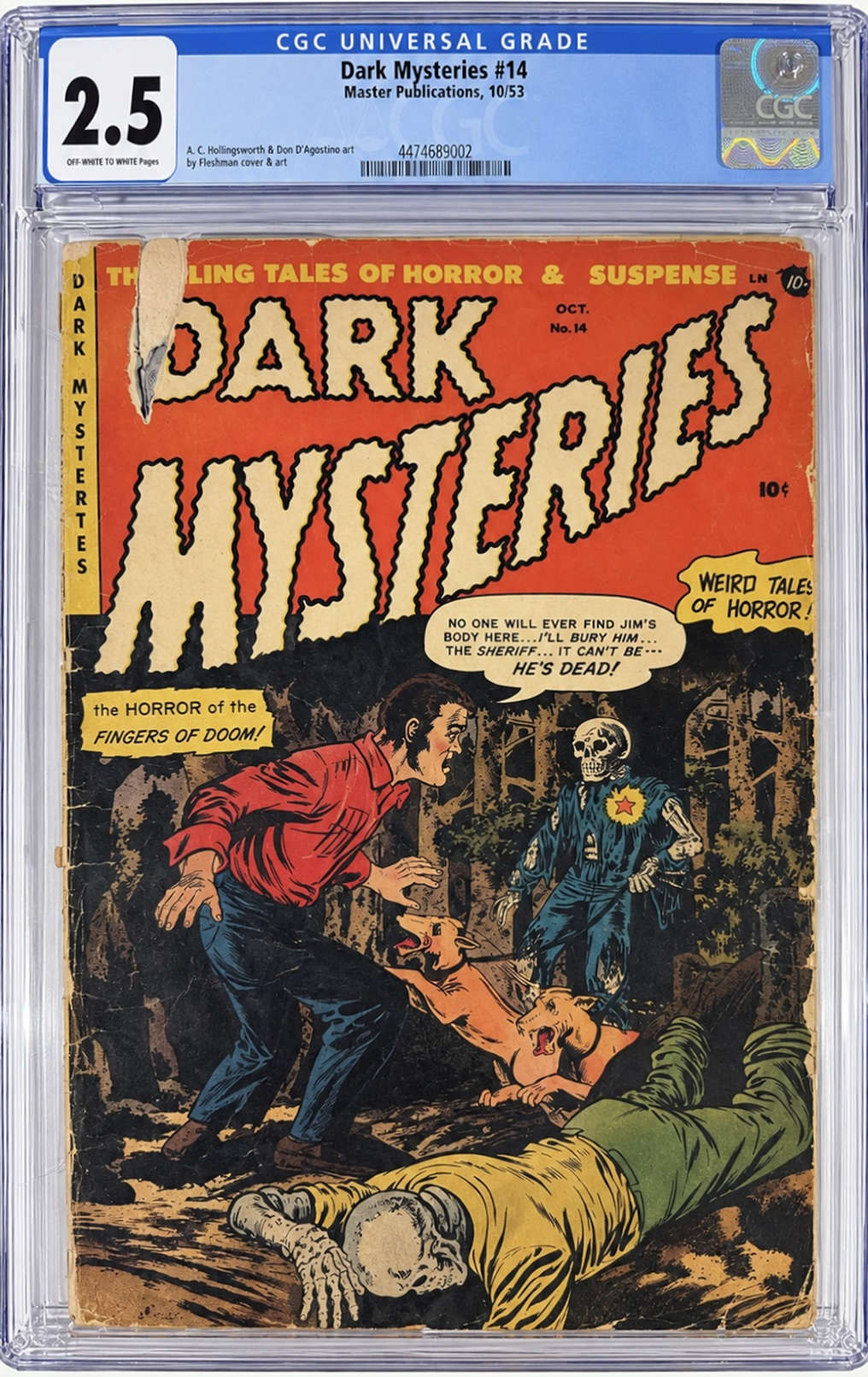 Dark Mysteries #14 (1953) CGC 2.5 | Master Publications