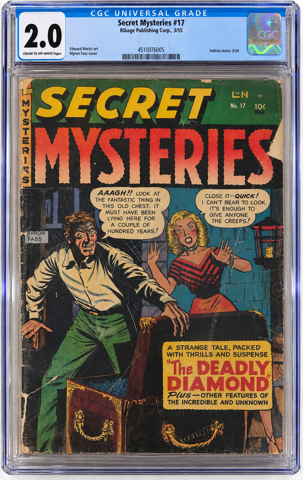 Secret Mysteries #17 (1955) CGC 2.0 | Ribage Publishing Corp.