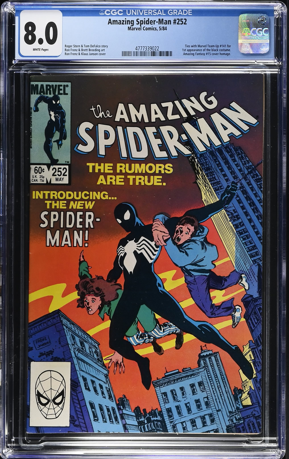 The Amazing Spider-Man #252 (1984) CGC 8.0 | Marvel Comics