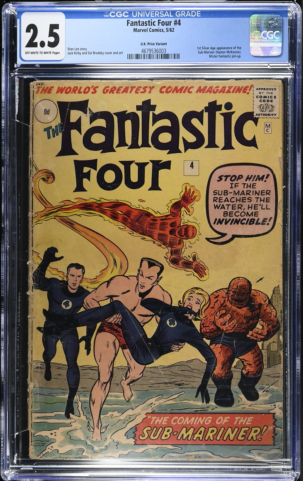 Fantastic Four #4 (1962) CGC 2.5 | Marvel Comics