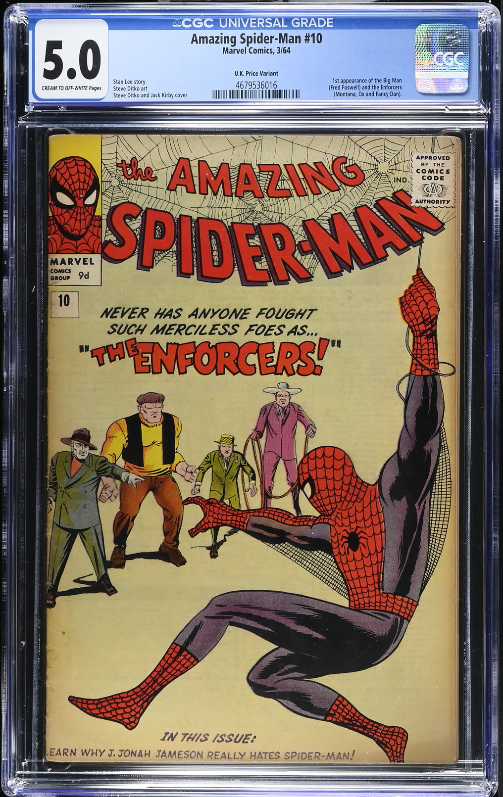 Amazing Spider-Man #10 (1964) CGC 5.0 | Marvel Comics