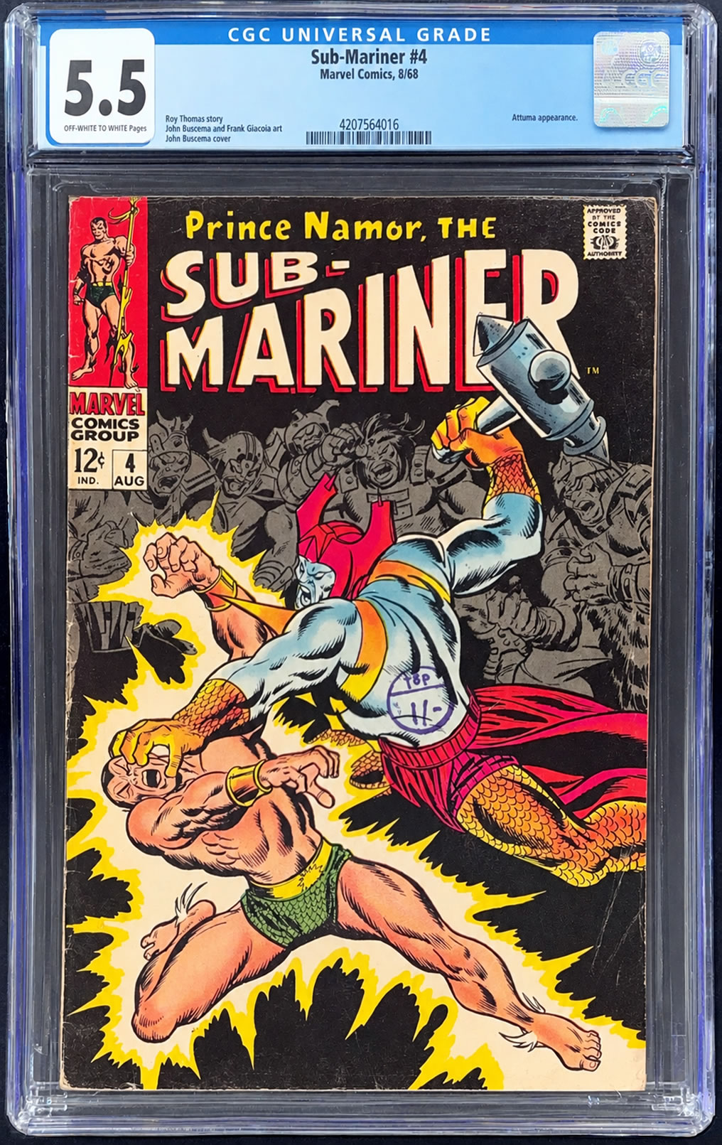 Sub-Mariner #4 (1968) CGC 5.5 | Marvel Comics