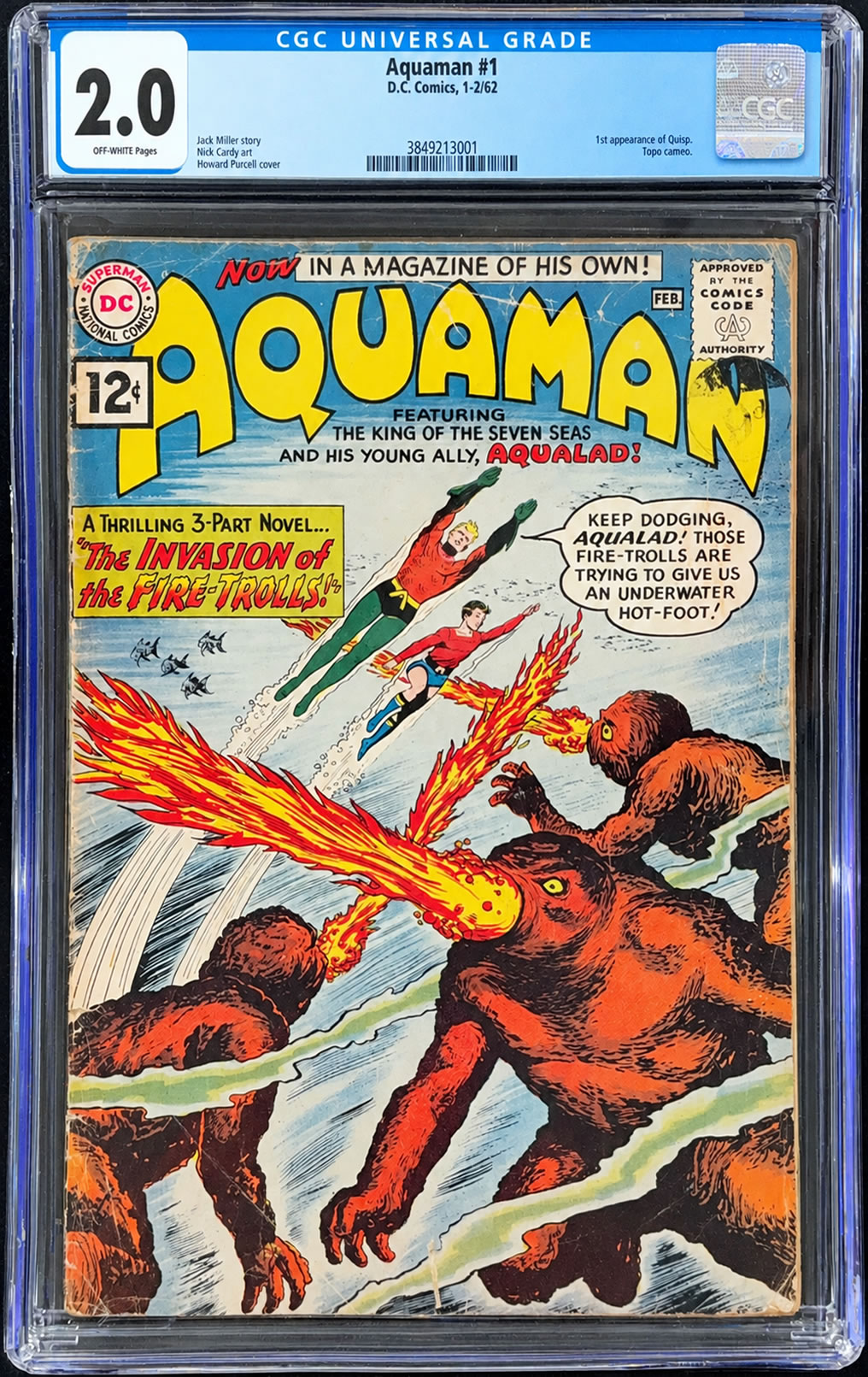 Aquaman #1 (1962) CGC 2.0 | D.C. Comics