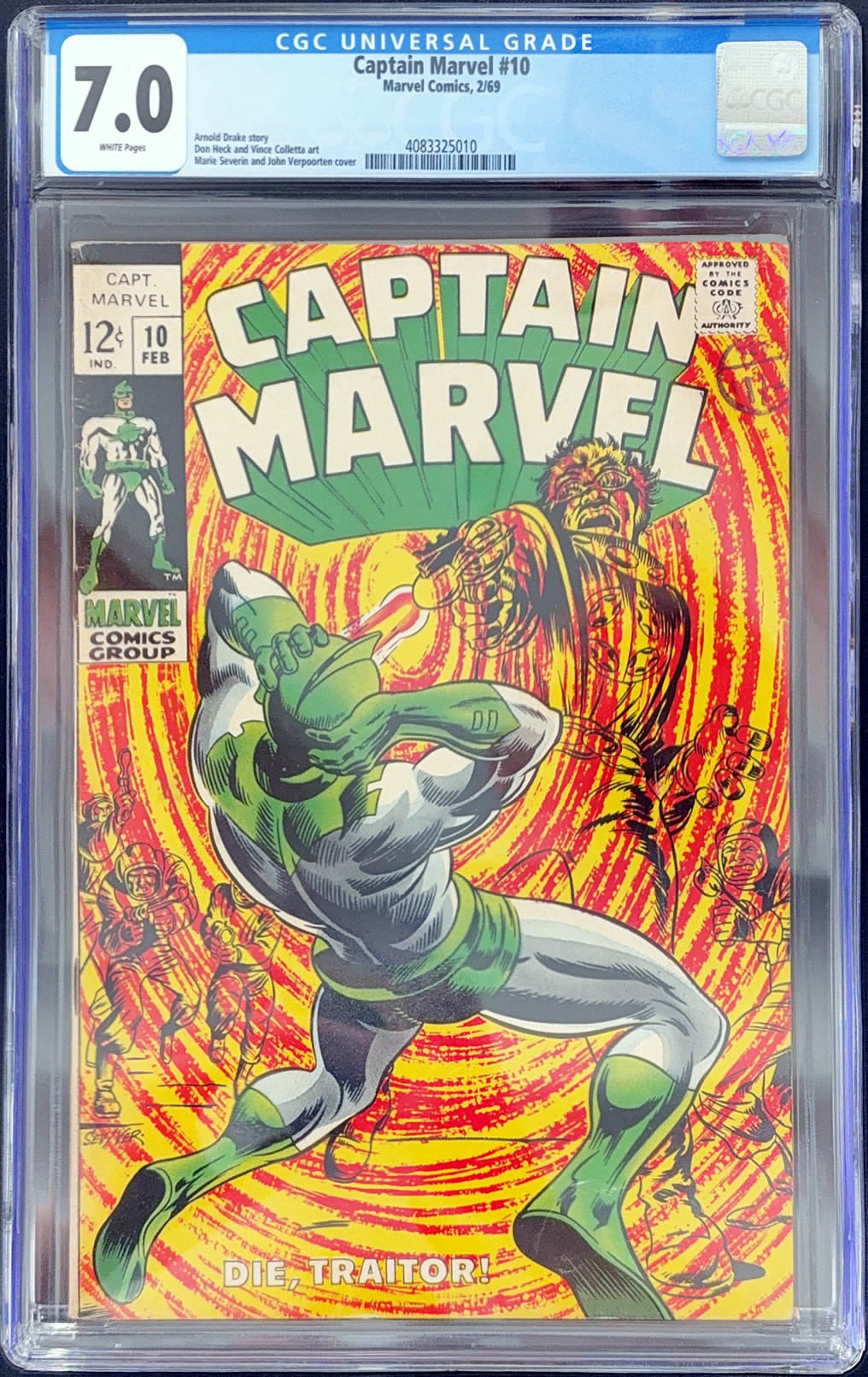 Captain Marvel #10 (1969) CGC 7.0 | Marvel Comics
