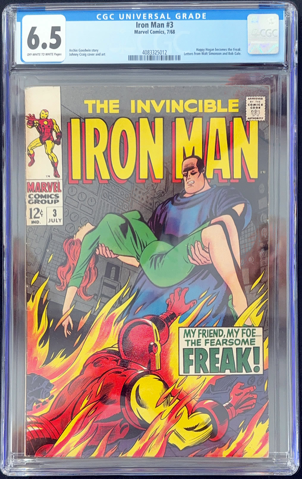 The Invincible Iron Man #3 (1968) CGC 6.5 | Marvel Comics