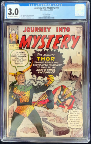 Journey Into Mystery #92 (1963) CGC 3.0 | Marvel Comics