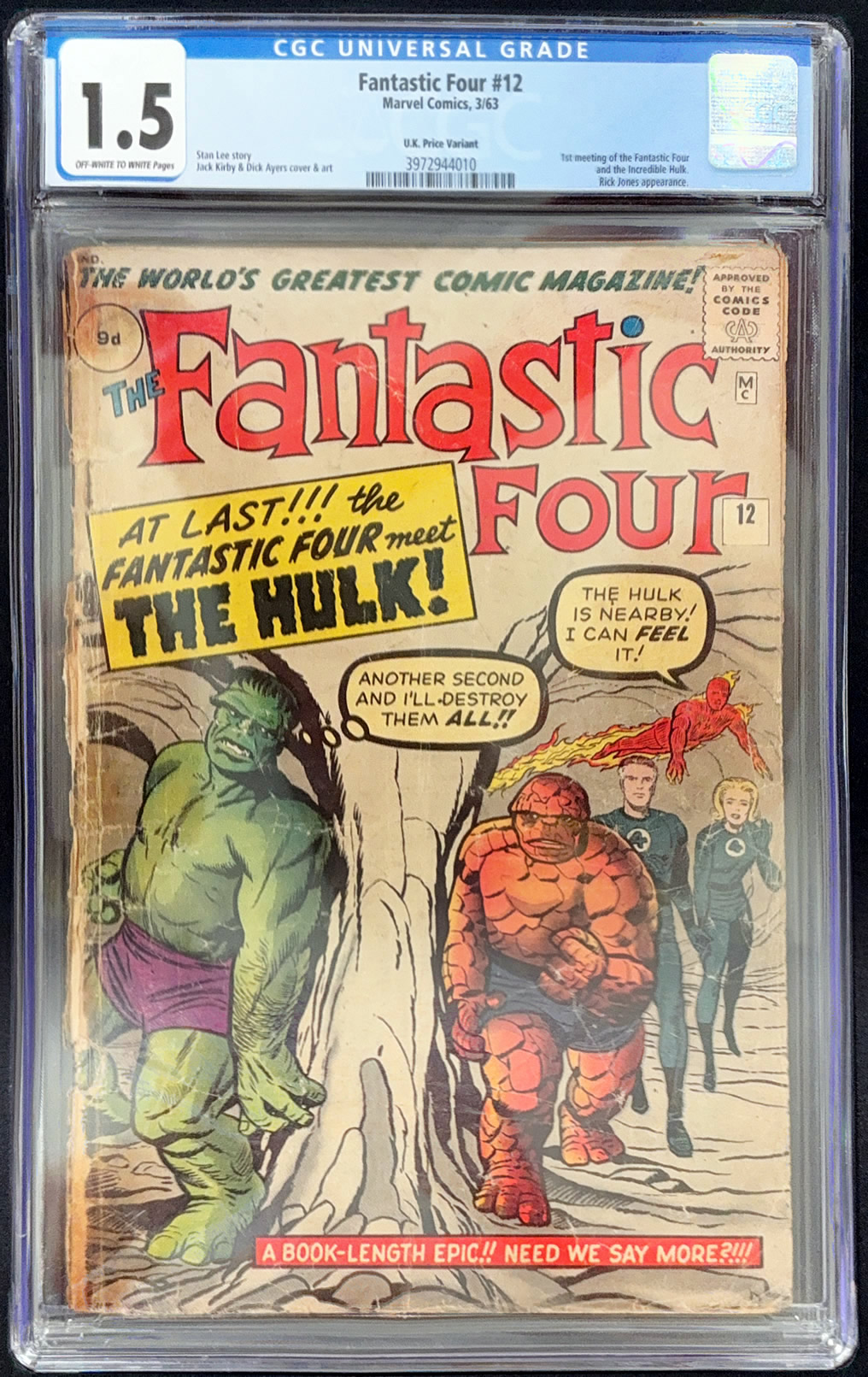Fantastic Four #12 (1963) CGC 1.5 | Marvel Comics