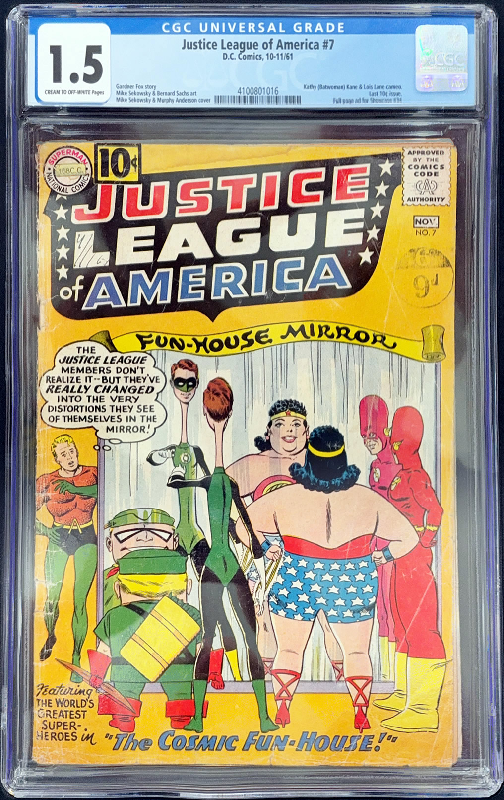 Justice League of America #7 (1961) CGC 1.5 | D.C. Comics