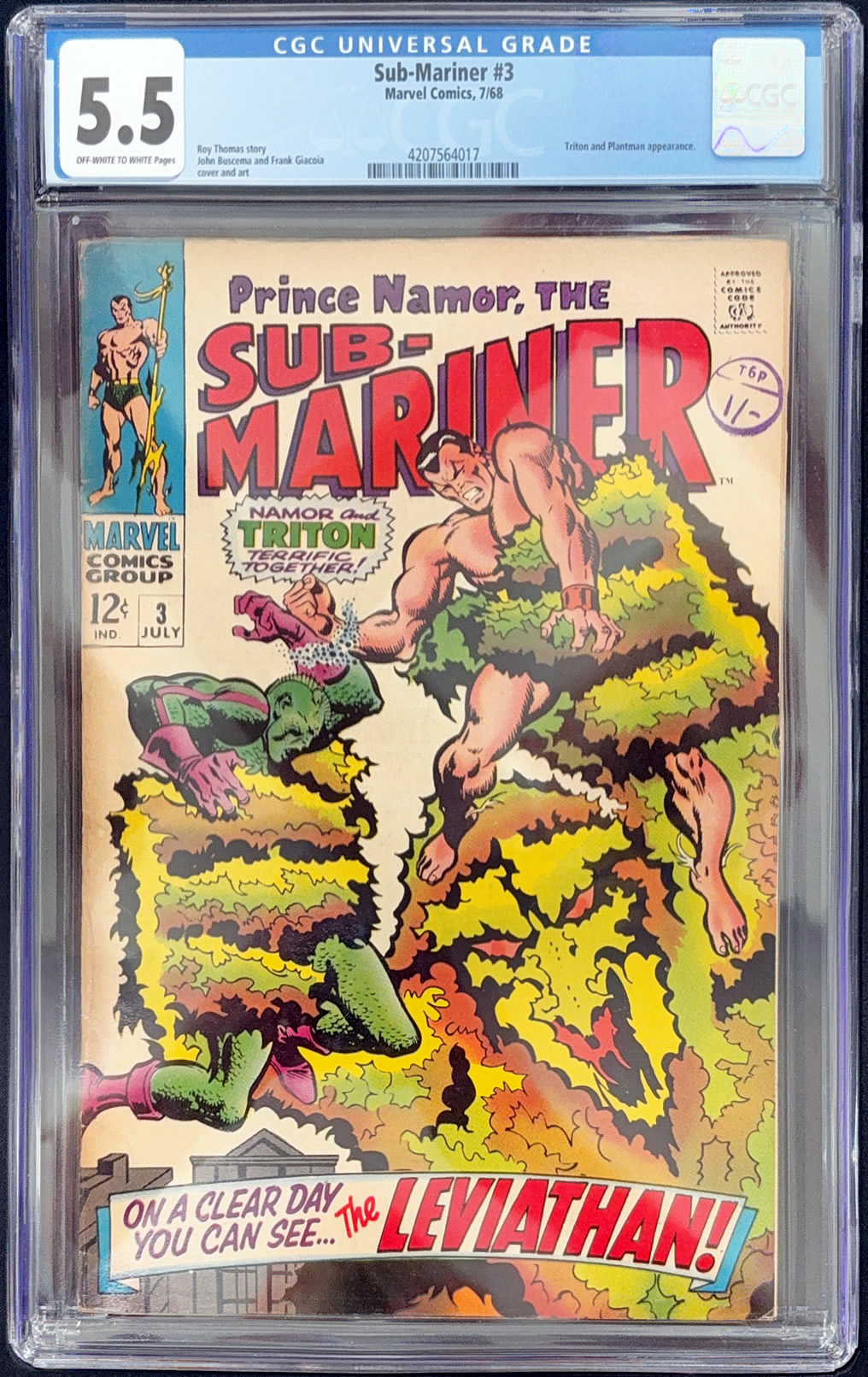 Sub-Mariner #3 (1968) CGC 5.5 | Marvel Comics