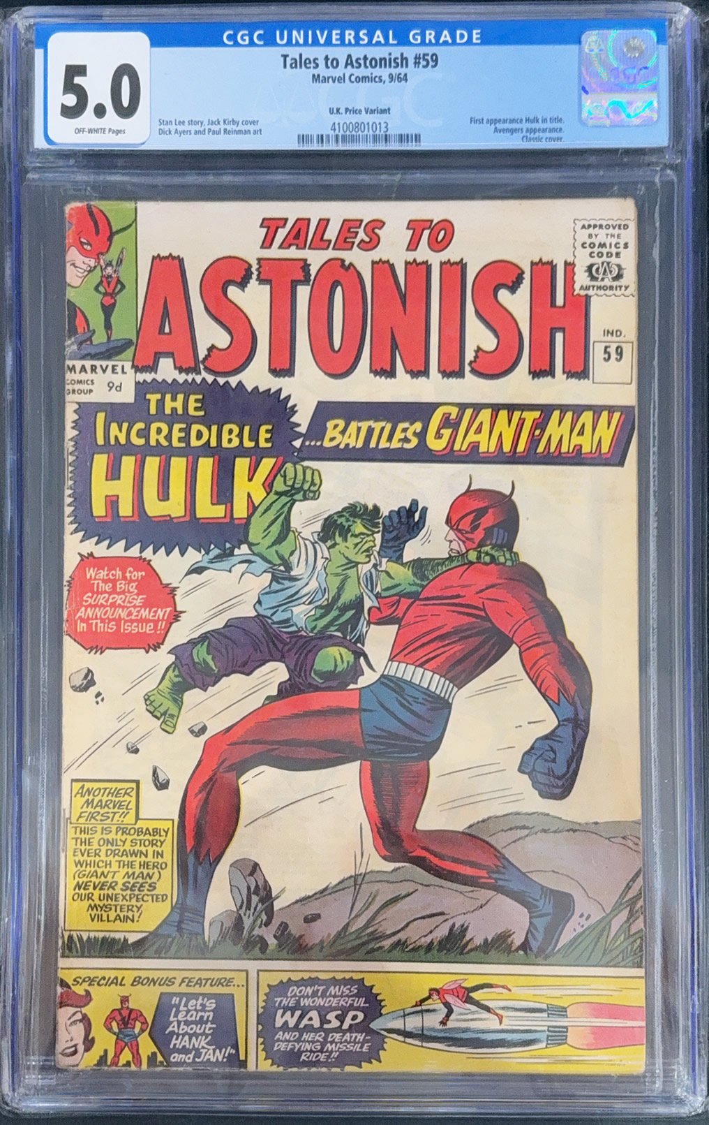 Tales to Astonish #59 (1964) CGC 5.0 | Marvel Comics