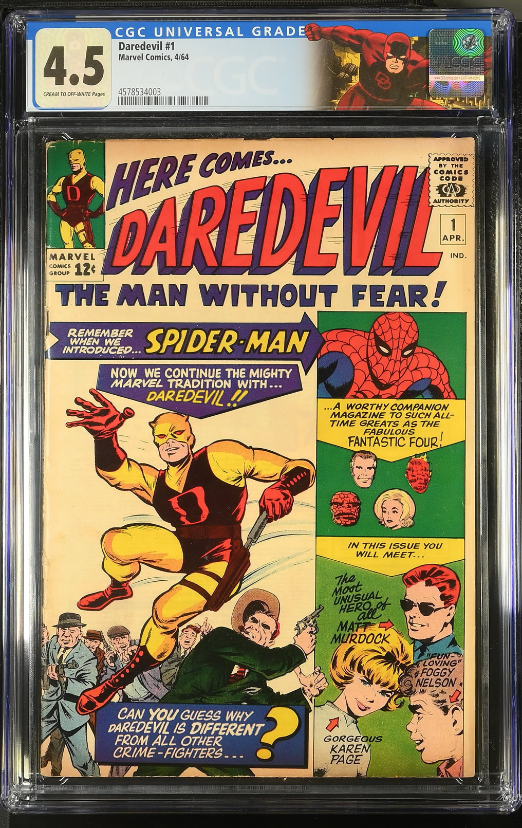 Daredevil #1 (1964) CGC 4.5 | Marvel Comics