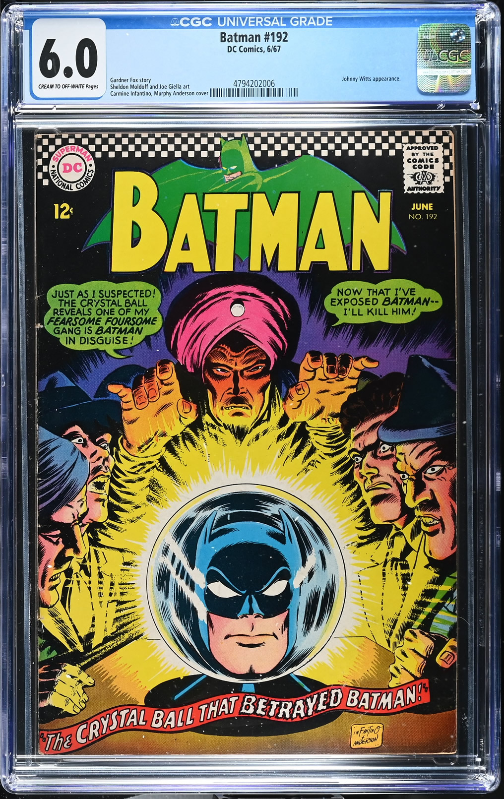 Batman #192 (1967) CGC 6.0 | DC Comics