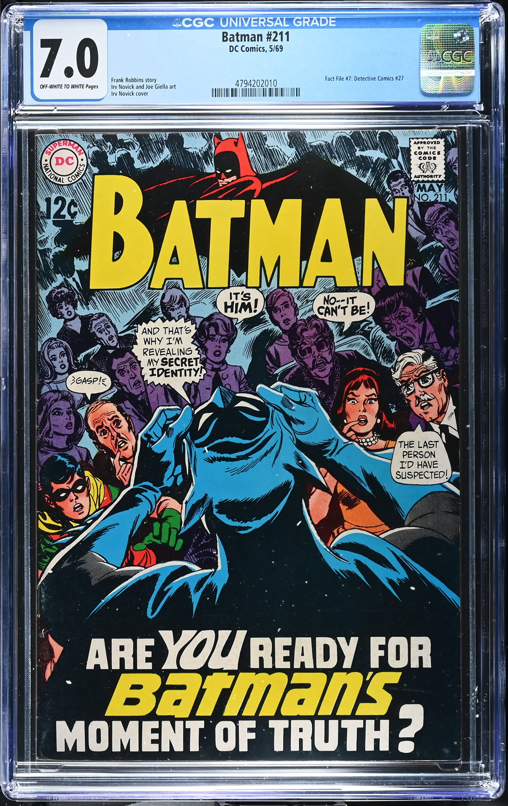 Batman #211 (1969) CGC 7.0 | DC Comics